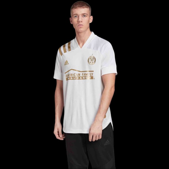 ADIDAS ATLANTA UNITED FC AWAY AUTHENTIC JERSEY MENS SOCCER SIZE MEDIUM WHITE GOL - Picture 6 of 6